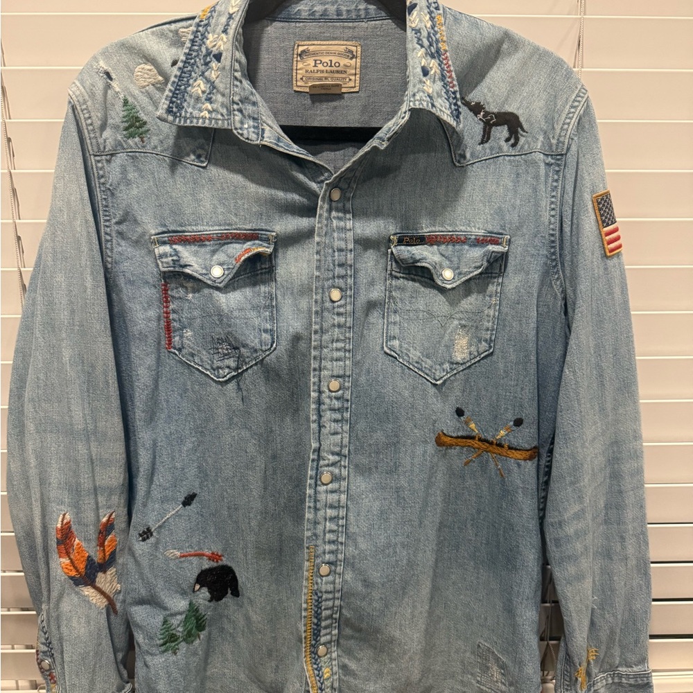 Polo by Ralph Lauren Men's Blue Denim Shirt